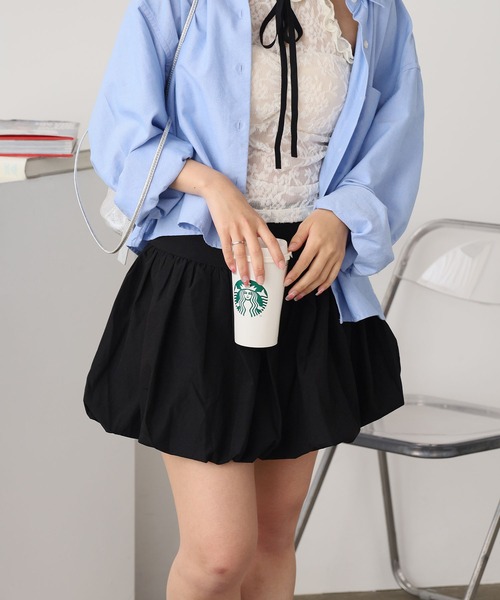 ROOP TOKYO スカート 夏 Volume Gather Mini Skirt / ボリューム