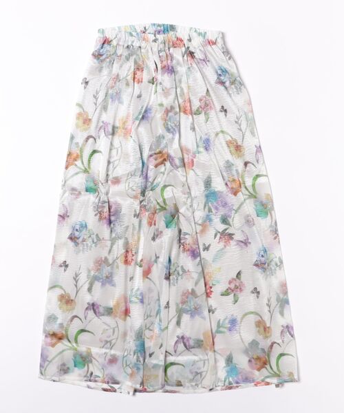 iS ScoLar パンツ 552256：花柄シャイニーシアーパンツ