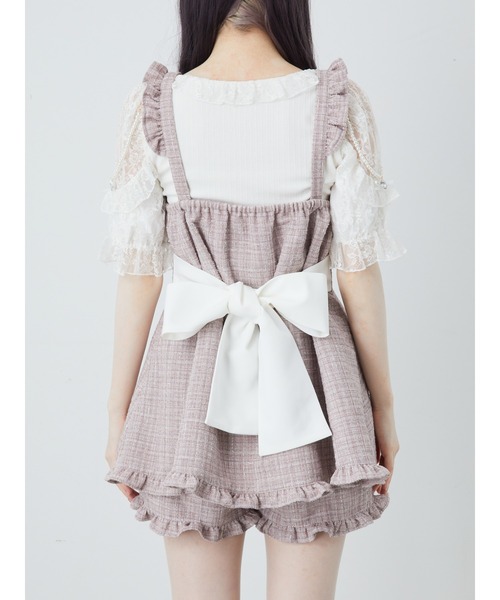 Ank Rouge（アンクルージュ） ワンピース ハートエプロンツイードSETUP