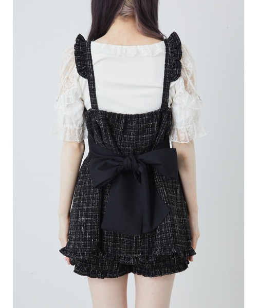 Ank Rouge（アンクルージュ） ワンピース ハートエプロンツイードSETUP