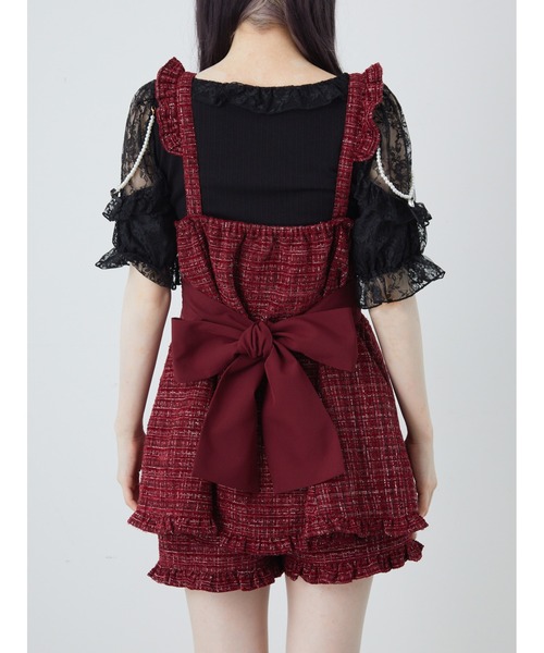 Ank Rouge（アンクルージュ） ワンピース ハートエプロンツイードSETUP