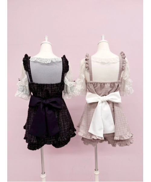 Ank Rouge（アンクルージュ） ワンピース ハートエプロンツイードSETUP