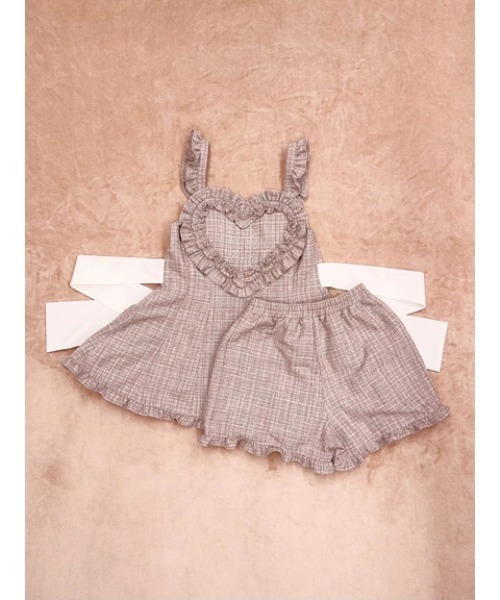 Ank Rouge ハートエプロンツイード ピンク ハートエプロンツイードSETUP - Ank Rouge(アンクルージュ)の