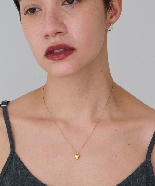 JUPITER ネックレス 「SV」ハートモチーフダイヤモンドネックレス/金属