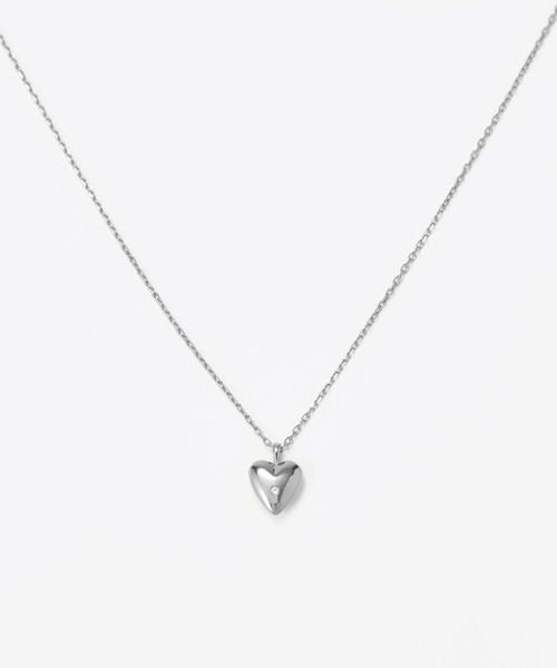 JUPITER ネックレス 「SV」ハートモチーフダイヤモンドネックレス/金属