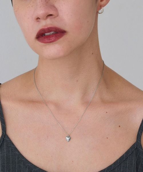 JUPITER ネックレス 「SV」ハートモチーフダイヤモンドネックレス/金属