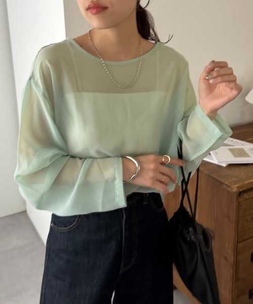 「DISCOAT」 長袖ブラウス MEDIUM ブラック レディース