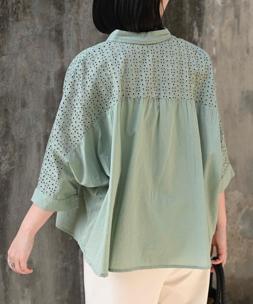 「&HALF」 「Worldclass」ドルマンスリーブブラウス FREE イエロー レディース_画像5