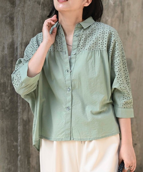 「&HALF」 「Worldclass」ドルマンスリーブブラウス FREE イエロー レディース_画像8