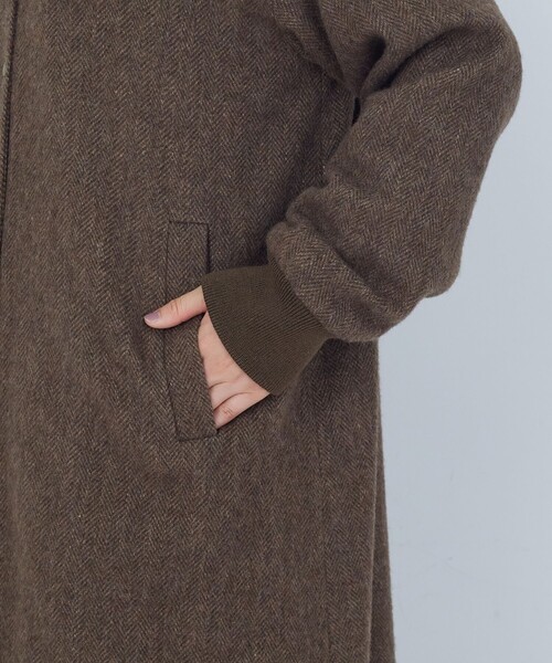 ◎新品◎ADIEU TRISTESSE ダウンコート　ブラウン ADIEU TRISTESSE（アデュートリステス） コート アウター リブ付き