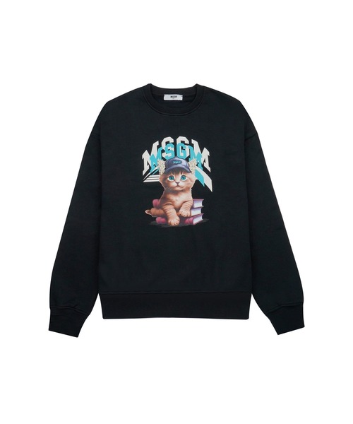 MSGM KIDS トレーナー CAT グラフィック スウェットシャツ キッズ 子供