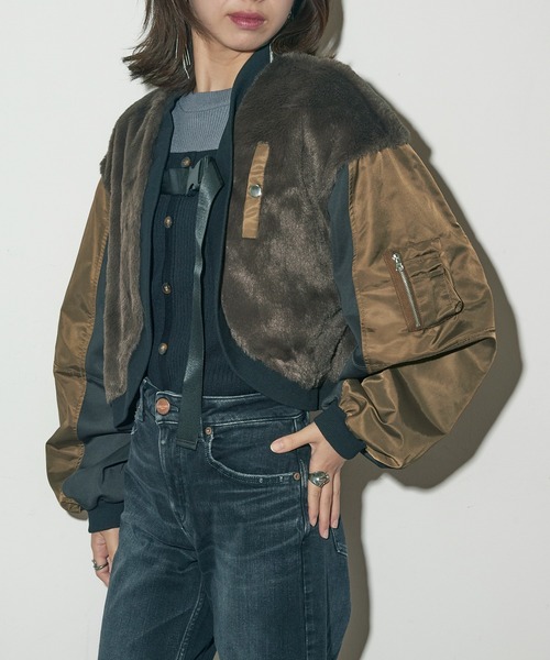 m*m様 Raccon MA-1 JUMPER ファー AW23-KUM068-59X_F1_PRM.webp?v=