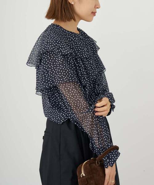 IENA ブラウス シャツ 「一部カラーWEB・一部店舗限定/追加」楊柳