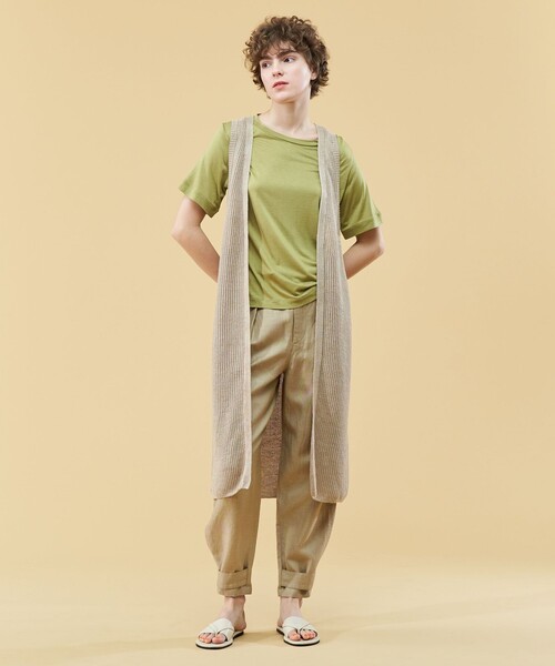 「GALERIE VIE」 ニットカーディガン FREE ネイビー レディース_画像2