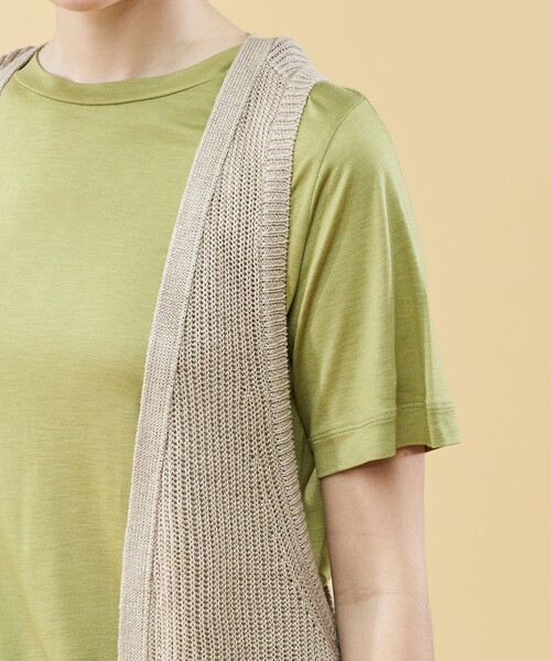 「GALERIE VIE」 ニットカーディガン FREE ネイビー レディース_画像6