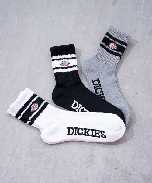 メンズ ソックス Dickies（ディッキーズ） 靴下 「Dickies」クォーター丈 3Pセット