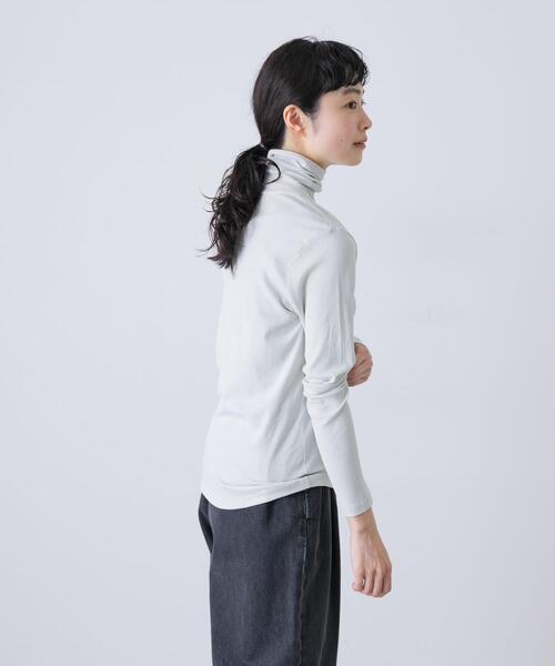 かぐれ tシャツ ハイツイストコットンタートルカットソー レディース