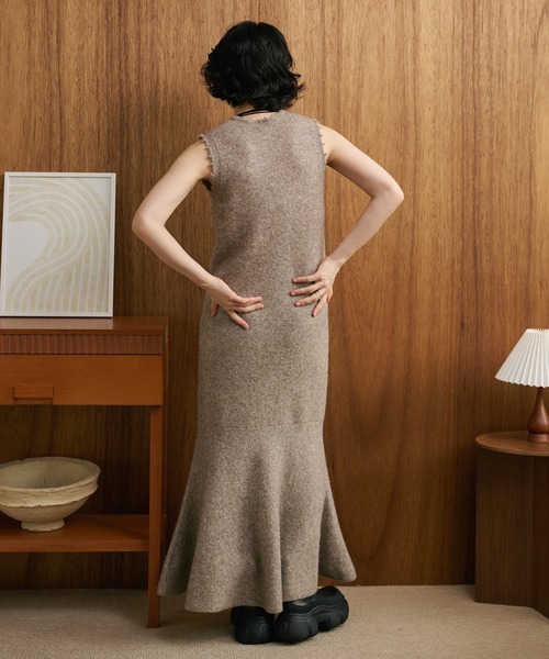 ワンピース mermaid sleeveless long knit dress /マーメイド