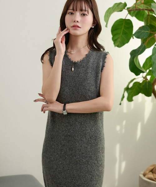 ワンピース mermaid sleeveless long knit dress /マーメイド