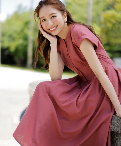 ANY SIS（エニィスィス） 半袖ワンピース 2 ピンク レディース