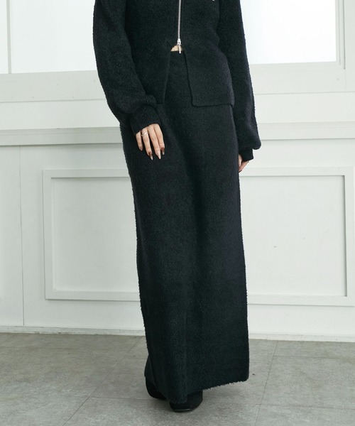 Elishe スカート フラッフィーニットタイトスカート : ZOZOTOWN Yahoo