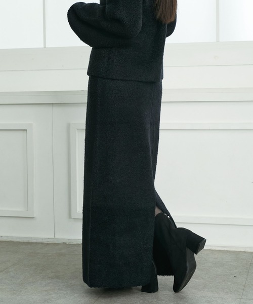 Elishe スカート フラッフィーニットタイトスカート : ZOZOTOWN Yahoo