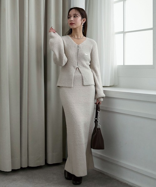 Elishe スカート フラッフィーニットタイトスカート : ZOZOTOWN Yahoo