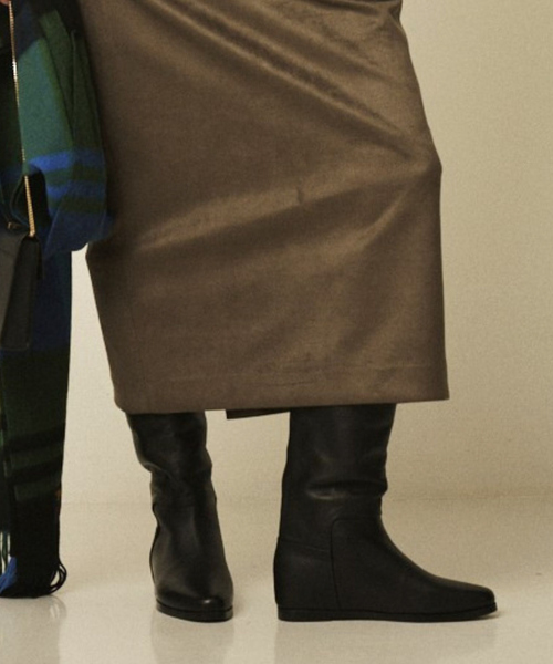 ★美品★ REMME レザーロングブーツ ブラウン38（24.0相当） ラ トータリテ La Totalite REMME/レメ レザーロングブーツ （ブラウン