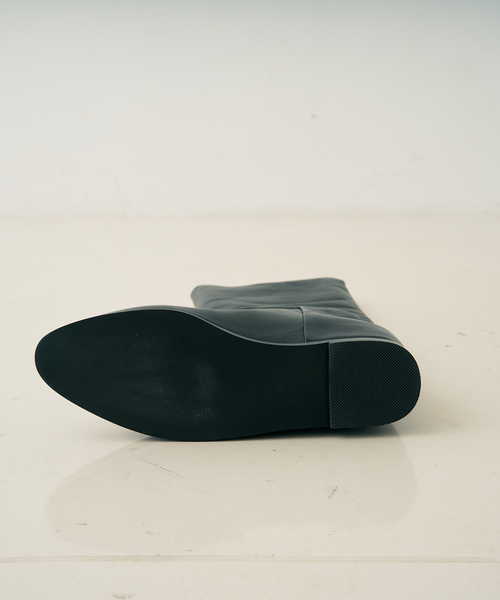 未使用 REMME レメ ロングブーツ ブレンタ フラット インヒール 23.5 REMME（レメ） ブーツ 「REMME／レメ」インソールロングブーツ