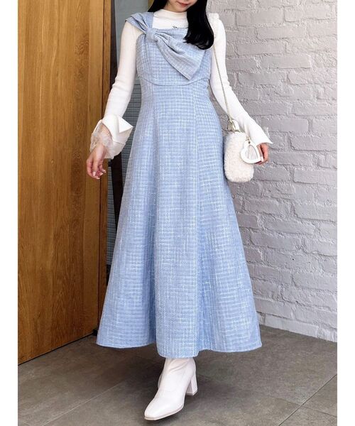 dazzlin（ダズリン） ワンピース ビッグリボンレイヤードワンピース