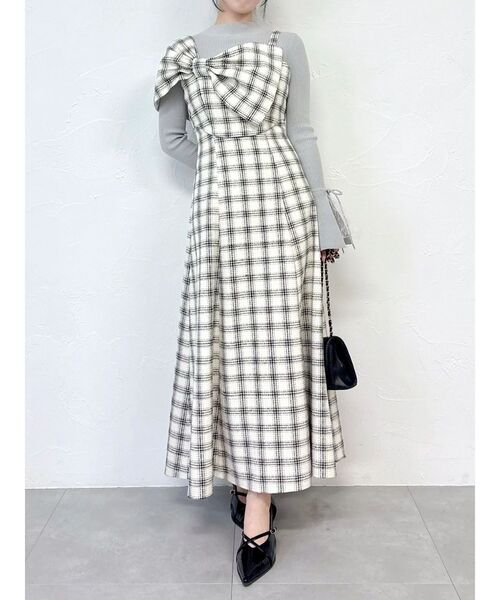 dazzlin（ダズリン） ワンピース ビッグリボンレイヤードワンピース