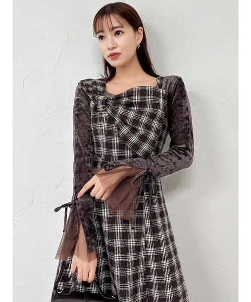 dazzlin（ダズリン） ワンピース ビッグリボンレイヤードワンピース