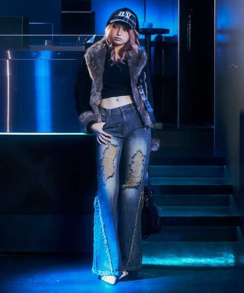 ACLENT（アクレント） コート アウター フェイクムートンファーコート