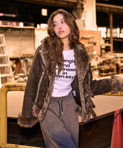 ACLENT（アクレント） コート アウター フェイクムートンファーコート