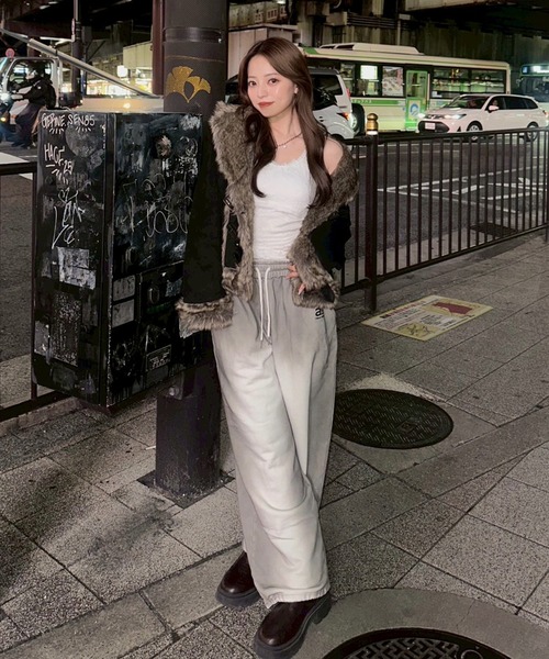 ACLENT（アクレント） コート アウター フェイクムートンファーコート