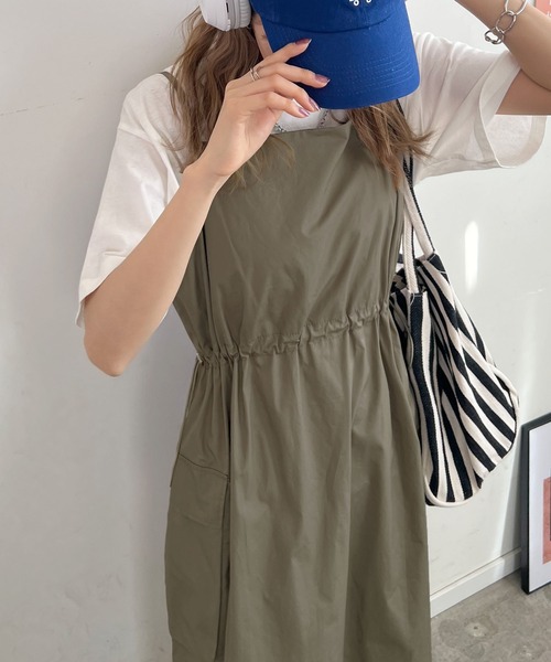 「Futier land」 キャミソールワンピース FREE カーキ レディース_画像4
