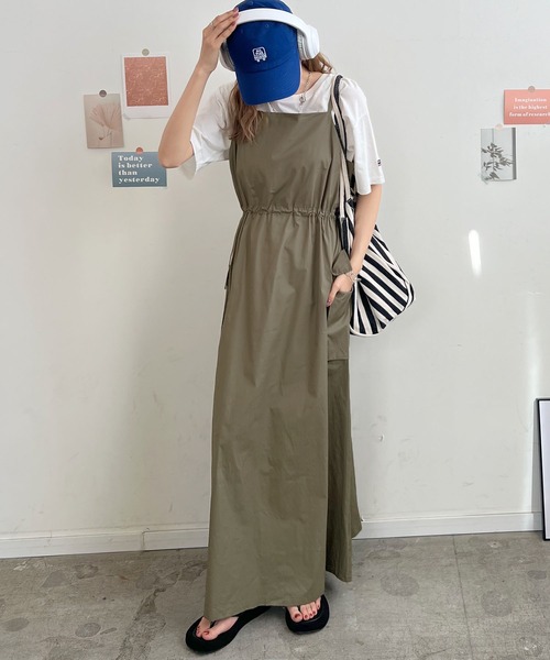 「Futier land」 キャミソールワンピース FREE カーキ レディース_画像5