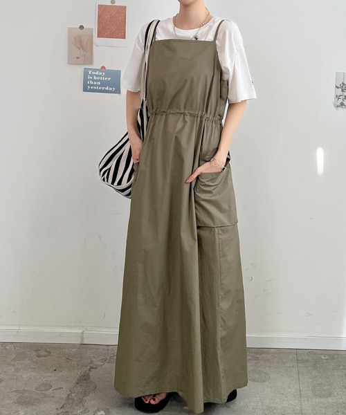 「Futier land」 キャミソールワンピース FREE カーキ レディース_画像7