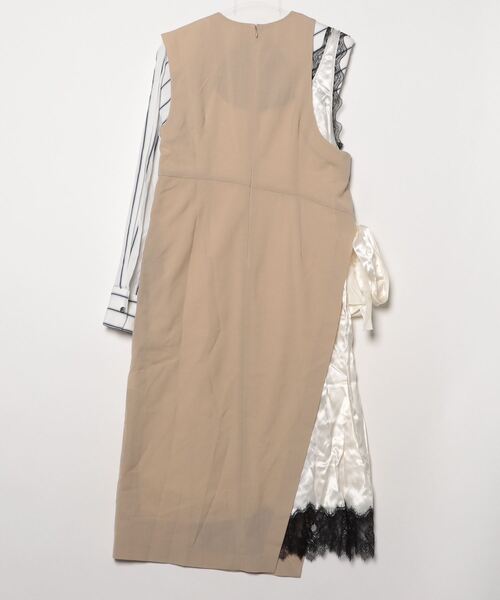 「iRENE」 ノースリーブワンピース 36 ベージュ レディース_画像2