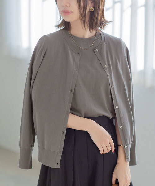 「La TOTALITE」 ニットアンサンブル FREE ピンク レディース_画像8