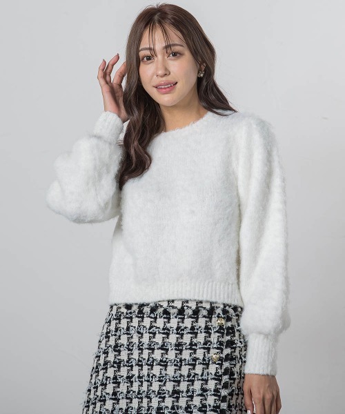 「QUEENS COURT」 長袖ニット M グレー レディース_画像2