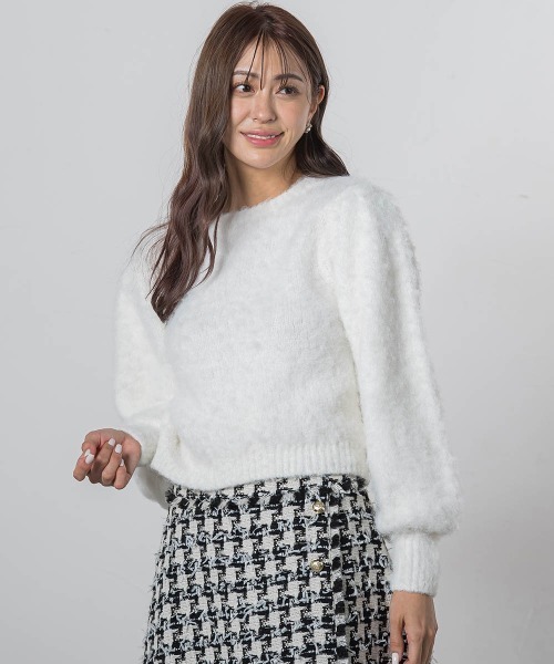 「QUEENS COURT」 長袖ニット M グレー レディース_画像4