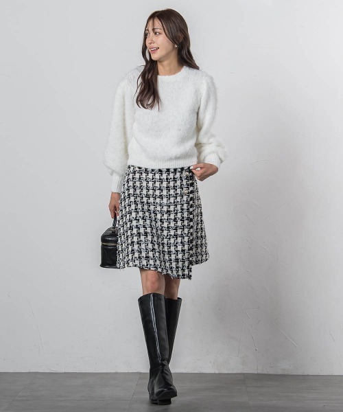 「QUEENS COURT」 長袖ニット M グレー レディース_画像6