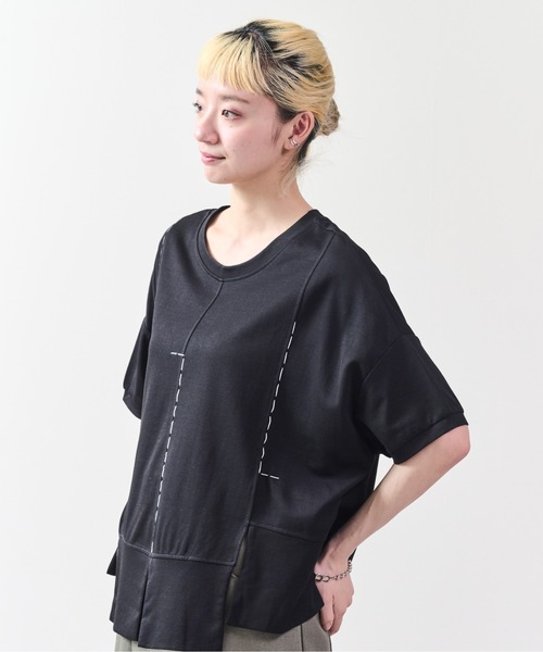 「DOLLUPOOPS」 半袖カットソー 38 ブラック レディース_画像8