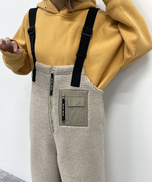 niko and…（ニコアンド） オーバーオール LARGE ベージュ レディース