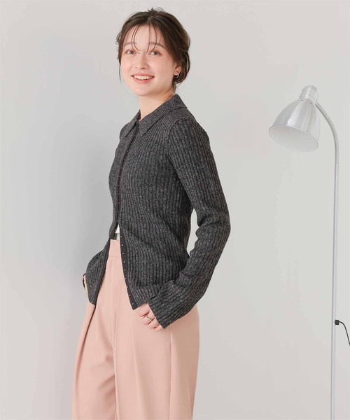 「titivate」 ニットカーディガン FREE ブラウン レディース_画像3