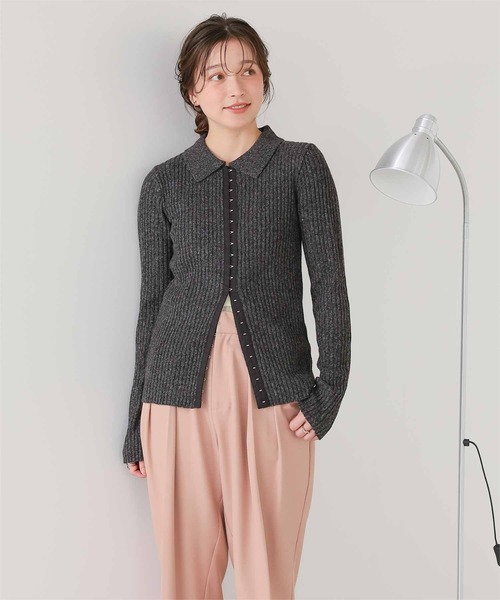 「titivate」 ニットカーディガン FREE ブラウン レディース_画像6