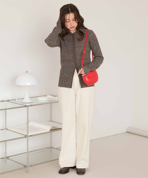 「titivate」 ニットカーディガン FREE ブラウン レディース_画像9