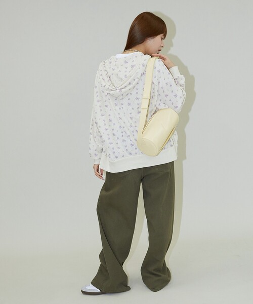 「PUBLUX」 ジップアップパーカー フリ- パープル レディース_画像8