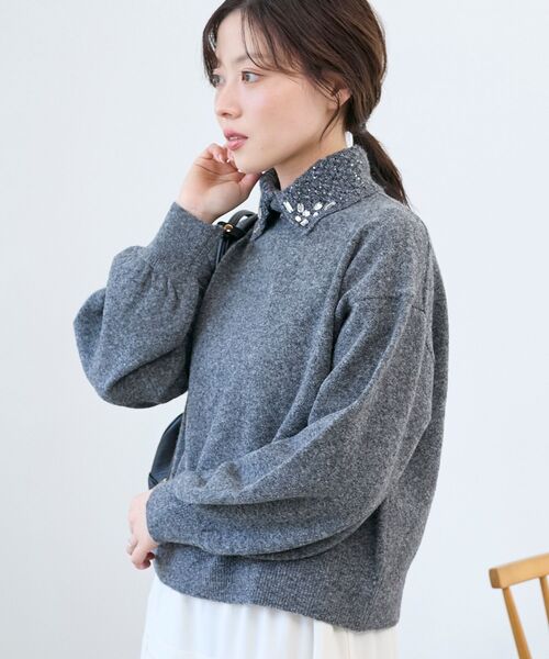 le.coeur blanc（ルクールブラン） ニット セーター 2wayスパンコール
